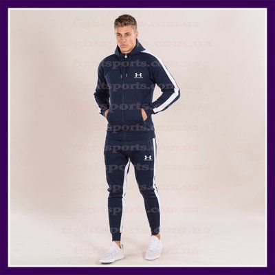 Мужской Спортивный костюм крутой базовый для прогулок Андер Армор синий UNDER ARMOUR L 1609744739 фото