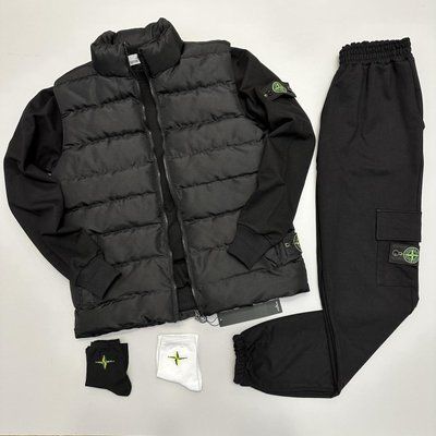 Комплект стон айленд stone island спортивный костюм мужской жилетка осенний весенний набор 3в1 2628201348 фото