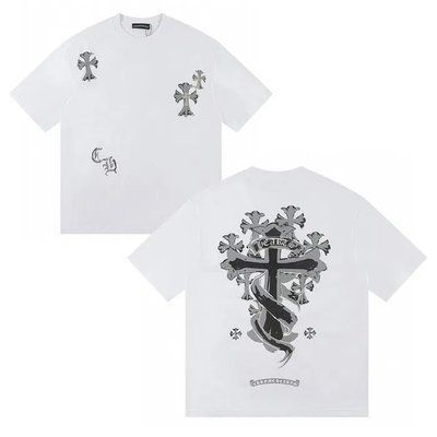 Мужская футболка Chrome Hearts белая с принтом хлопковая спортивная повседневная лето осень весна L 2670290907 фото