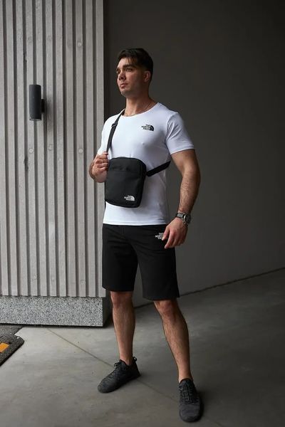 Комплект спортивный мужской The North Face футболка белая+шорты черные+барсетка летний костюм норс фейс XXL 2657550686 фото