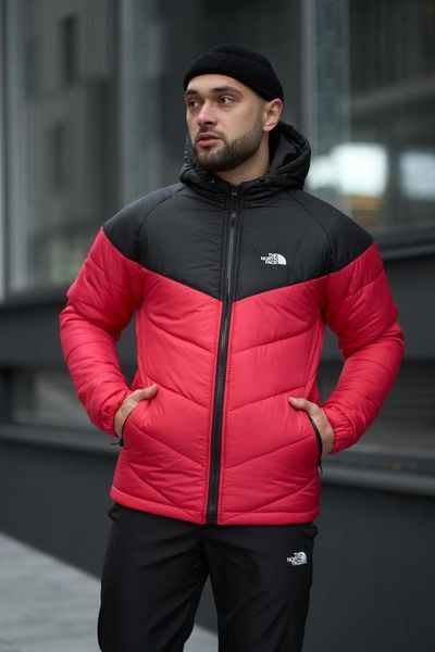 Куртка мужская осенняя весенняя базовая TNF красная непродуваемая 2491372816 фото