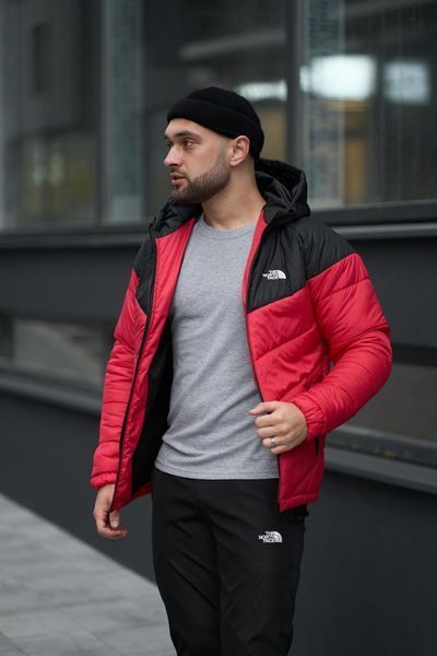 Куртка мужская осенняя весенняя базовая TNF красная непродуваемая 2491372816 фото
