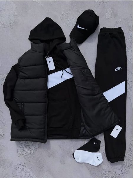 Костюм мужской Найк Nike Big Swoosh жилетка кофта штаны кепка весенний осенний M 2627643166 фото