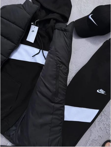Костюм мужской Найк Nike Big Swoosh жилетка кофта штаны кепка весенний осенний M 2627643166 фото
