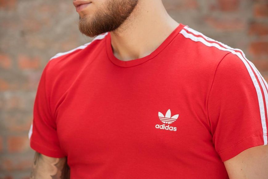 Спортивний Костюм Чоловічий Літній Adidas червоний шорти футболка спортивний комплект 2607387120 фото