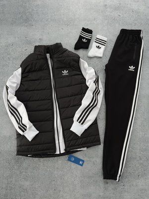 Спортивный костюм мужской Адидас Adidas жилетка носки комплект с олимпийкой осенний весенний M 2623425317 фото