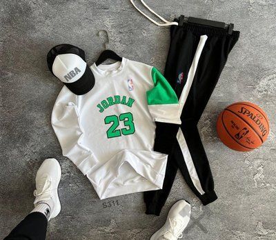 Спортивный костюм мужской Jordan 23 NBA белый весенний осенний летний + кепка в подарок джордан нба S 2622856274 фото
