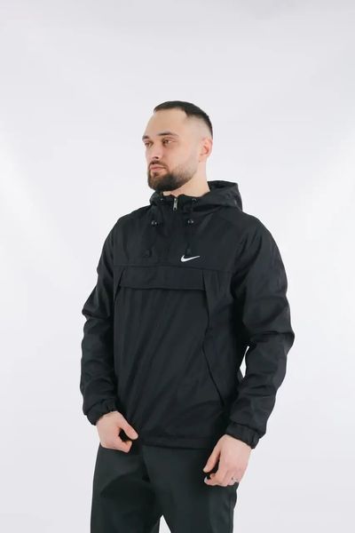 Ветровка анорак куртка мужская Найк "House" Nike черная весенняя осенняя легкая водоотталкивающая L 2490423988 фото