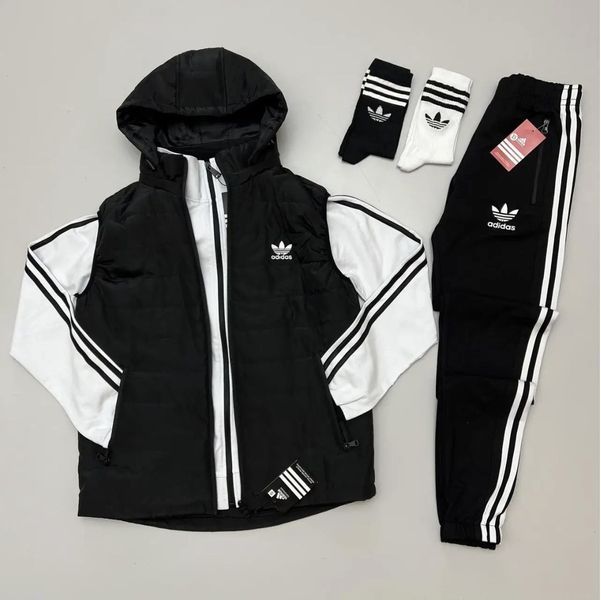 Спортивний костюм чоловічий Адідас Adidas жилет шкарпетки комплект з олімпійкою весняний осінній 2623425317 фото