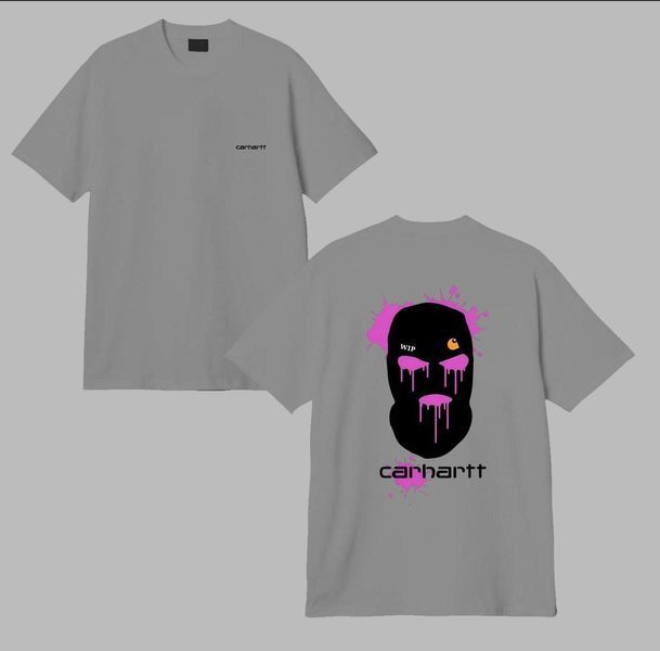 Футболка чоловіча оверсайз carhartt чорна широка бавовняна теніска вільного крою 2602625098 фото