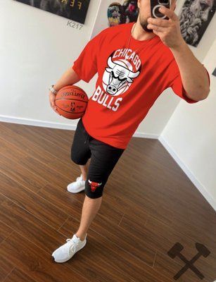 Спортивний Костюм Чоловічий Літній Chicago Bulls оверсайз футболки шорти 2607065350 фото