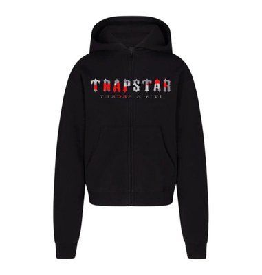 Зип-худи мужская Trapstar черная осенняя весенняя летняя спортивная кофта с капюшоном двунитка повседневная L 2611213621 фото