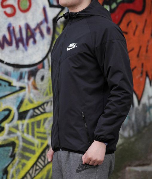 Вітрівка куртка чоловіча чорна Найк Nike весняна осіння легка водовідштовхуюча 2495188801 фото