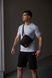 Комплект чоловічий спортивний Puma сіра футболка+чорні шорти+чорна барсетка костюм літній пума L 2656518653 фото 5