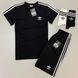 Спортивний Костюм Чоловічий Літній Adidas чорний шорти футболка спортивний комплект 2607387121 фото 8