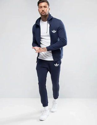 Спортивний костюм Чоловічий Адідас Осінній теплий Adidas Худі та штани S 2355016719 фото