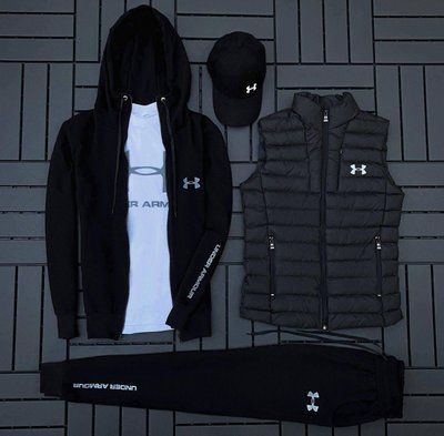 Спортивный костюм Under Armour мужской жилетка футболка кепка комплект весенний осенний XL 2615530645 фото