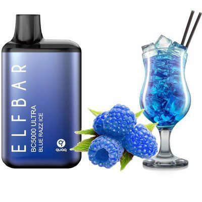 Elf Bar BC5000 Ultra POD 5% Blue Razz Ice Синяя Малина Лимонад Лед (Подзаряжаемый) 5000ul1 фото