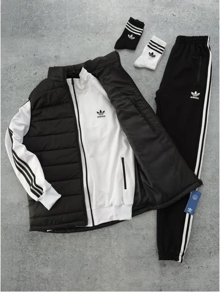 Спортивний костюм чоловічий Адідас Adidas жилет шкарпетки комплект з олімпійкою весняний осінній 2623425318 фото