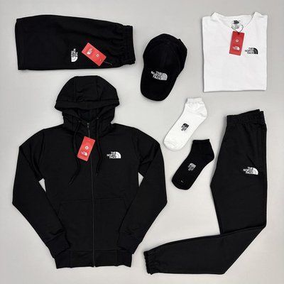 Спортивный костюм мужской The North Face футболка шорты кепка носки комплект Тнф осенний весенний летний L 2629043651 фото