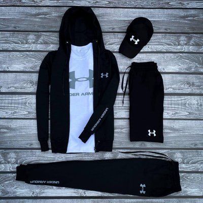 Спортивный костюм мужской Андер армор шорты кепка Комплект Under armour осень весна L 2615036520 фото