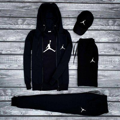 Спортивный костюм мужской Джордан шорты кепка Комплект Jordan осень весна L 2615120207 фото