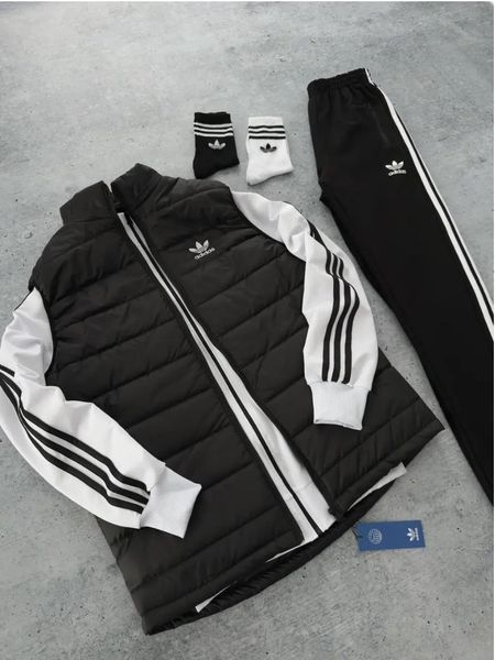 Спортивний костюм чоловічий Адідас Adidas жилет шкарпетки комплект з олімпійкою весняний осінній 2623425319 фото