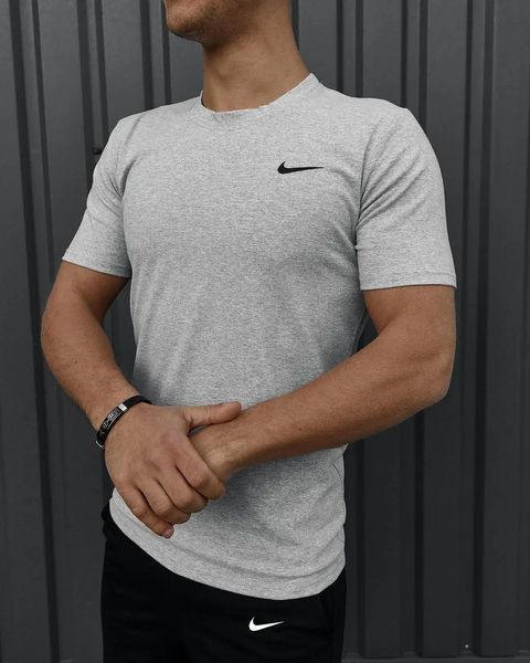 Спортивний комплект чоловічий Nike сіра футболка+чорні шорти літній костюм трикотажний найк повсякденний XXL 2656646071 фото