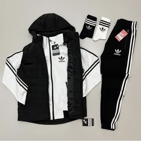 Спортивний костюм чоловічий Адідас Adidas жилет шкарпетки комплект з олімпійкою весняний осінній 2623425319 фото