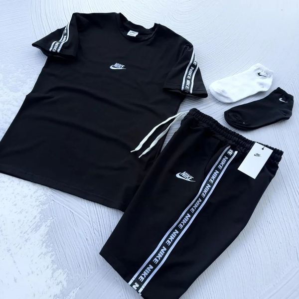 Шорти футболка Nike чорний комплект чоловічий літній повсякденний L 2607590968 фото