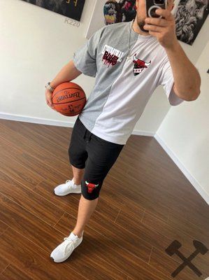 Спортивний Костюм Чоловічий Літній Chicago Bulls оверсайз футболк шорти 2607070723 фото