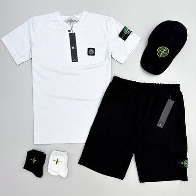 Шорти футболка + кепка Stone Island комплект чоловічий літній повсякденний XXL 2607452602 фото