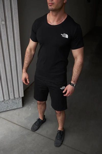 Комплект спортивний чоловічий The North Face чорний футболка шорти літній костюм норс фейс повсякденний XL 2657535634 фото