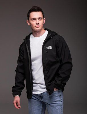 Вітровка чоловіча The North Face Softshell чорна куртка на флісі на блискавці з капюшоном осінь весна нірс фейс L 2662622324 фото