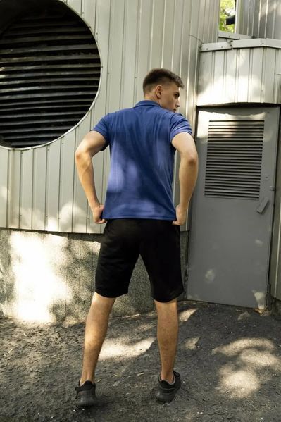 Спортивний комплект чоловічий The North Face поло електрик+шорти чорні+барсетка літній костюм норс фейс M 2657631920 фото