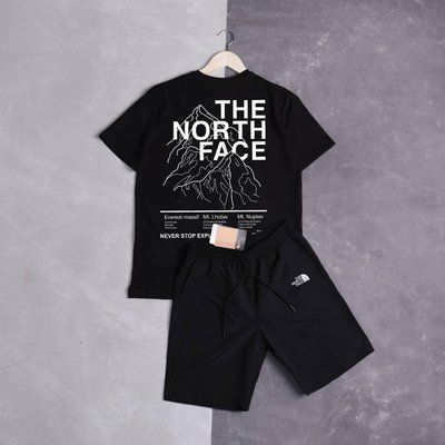 Шорти футболка чорний комплект чоловічий The North Face літній повсякденний XXL 2608440280 фото