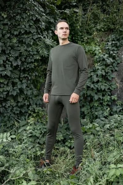 Термобілизна чоловіча Teplo хакі теплий зимовий натільний комплект термобілизни тепло повсякденний 3XL 2650157886 фото