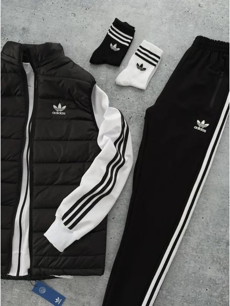 Спортивний костюм чоловічий Адідас Adidas жилет шкарпетки комплект з олімпійкою весняний осінній 2623425321 фото